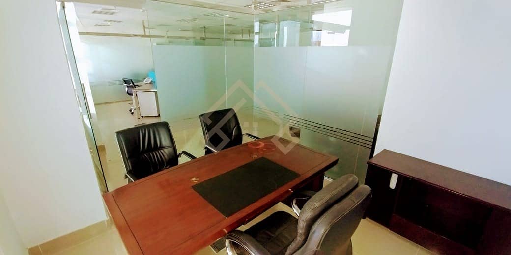 4 1 month free. Fully Fitted office with  pantry inside in Business Bay.