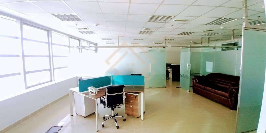 8 1 month free. Fully Fitted office with  pantry inside in Business Bay.