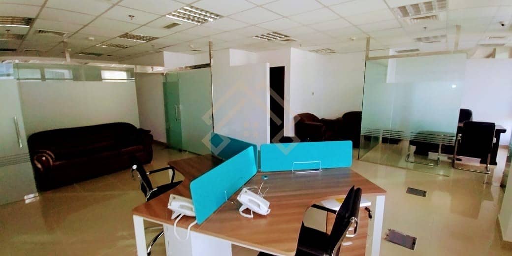 10 1 month free. Fully Fitted office with  pantry inside in Business Bay.