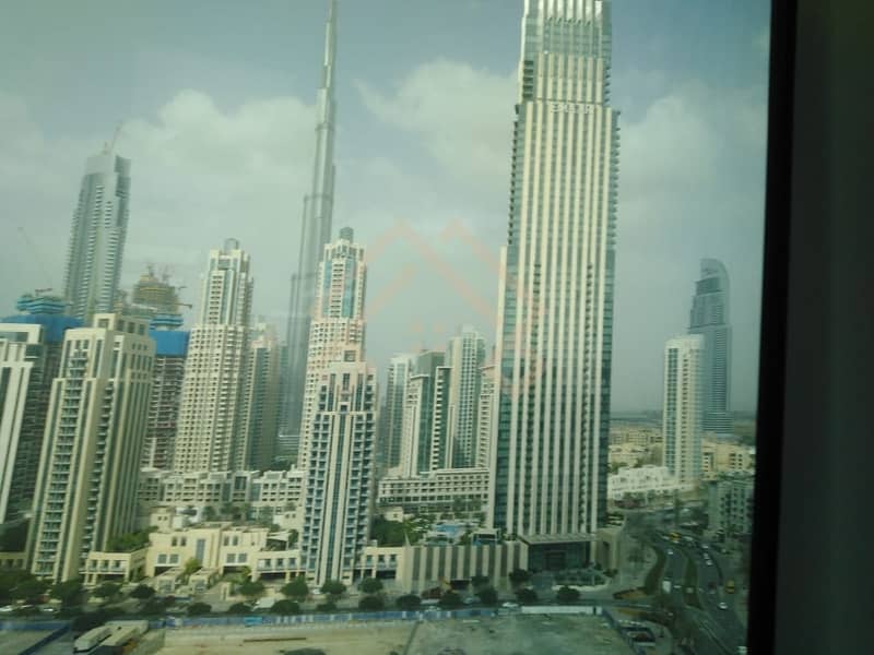 Full Burj Khalifa view Fully Furnished  Offices Space Available for Rent. .