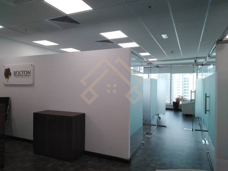 3 Full Burj Khalifa view Fully Furnished  Offices Space Available for Rent. .