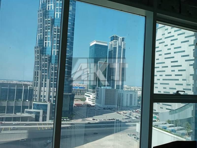 45 K / 4 cheques / With Kitchen & Bathroom / Semi Fitted / Al Manara Tower / Business Bay