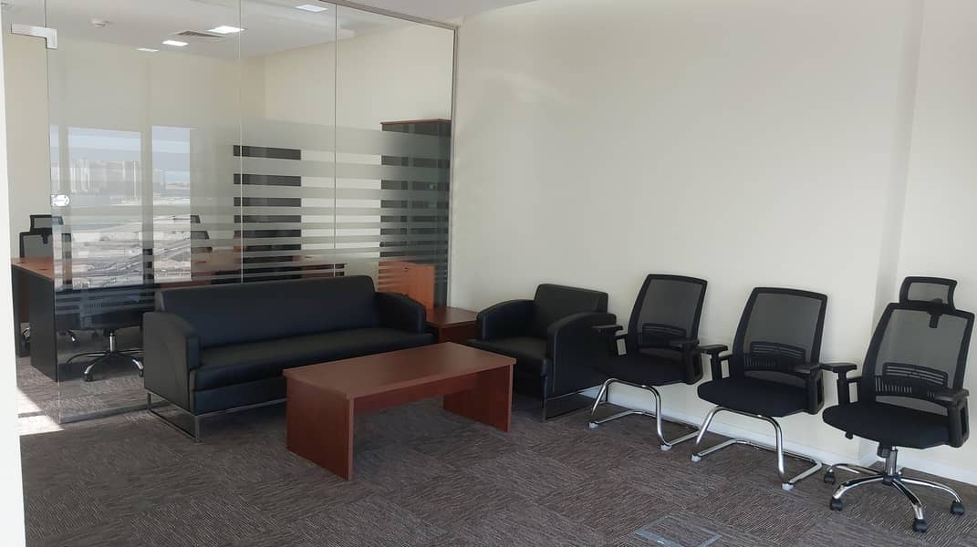 Fully furnished corner office ideal for downsizing