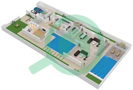 Al Zorah - 5 Bedroom Villa Type B Floor plan