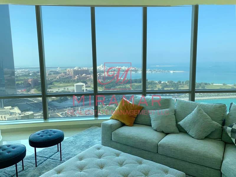 FULLY FURNISHED!!! FULL SEA VIEW!! LARGE LUXURY 3B+MAIDS UNIT!