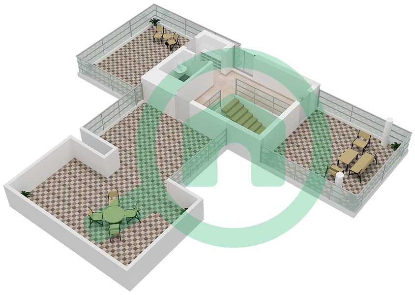 Al Zorah - 5 Bedroom Villa Type B Floor plan interactive3D