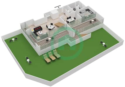 المخططات الطابقية لتصميم النموذج F DUPLEX شقة 2 غرفة نوم - ويندسور مينور