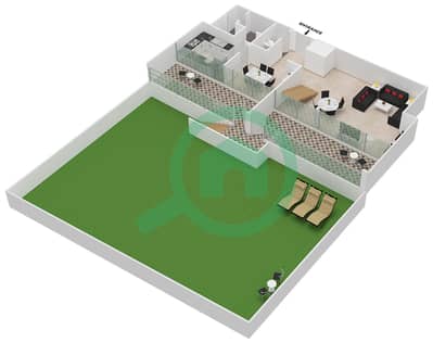 المخططات الطابقية لتصميم النموذج E DUPLEX شقة 2 غرفة نوم - ويندسور مينور