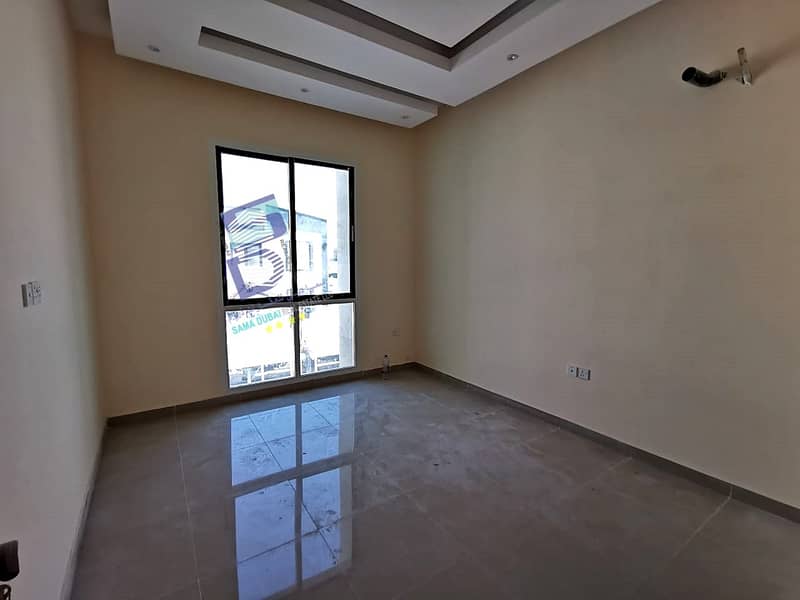 Wonderful villa for rent, the first inhabitant of Jasmine, Ajman, behind the garden, with air conditioners
