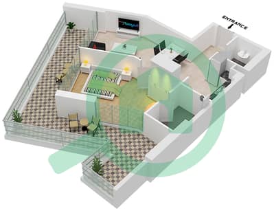 Artesia D - 1 Bedroom Apartment Unit D03 Floor plan