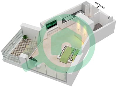 Artesia D - Studio Apartment Unit 03A Floor plan