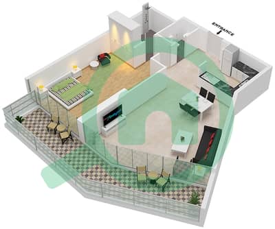 Artesia D - 1 Bedroom Apartment Unit D04 FLOOR 4-14 Floor plan