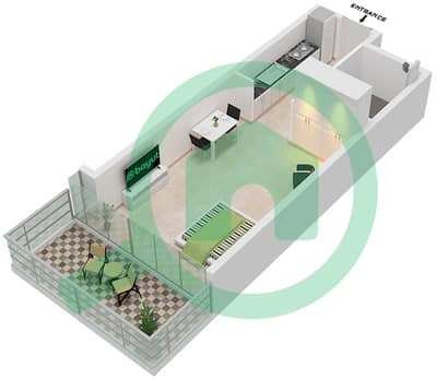 Artesia D - Studio Apartment Unit D13 FLOOR 4-14 Floor plan