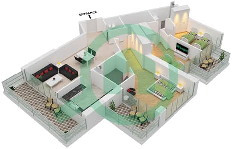 Artesia D - 3 Bedroom Apartment Unit D03 FLOOR 13-14 Floor plan