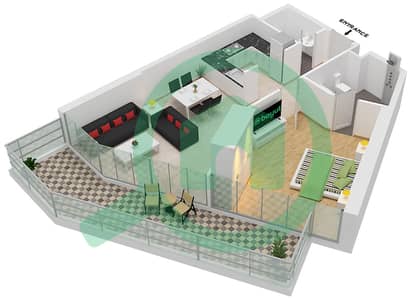 Artesia D - 1 Bedroom Apartment Unit D04 FLOOR 13-14 Floor plan