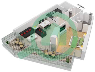 Artesia D - 1 Bedroom Apartment Unit D03 FLOOR 15,16 Floor plan