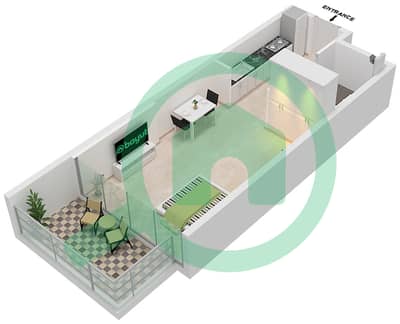 Artesia D - Studio Apartment Unit D03 FLOOR 17,18 Floor plan