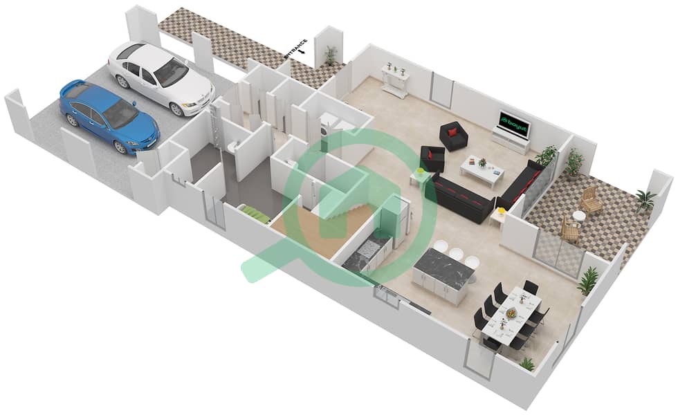 المخططات الطابقية لتصميم النموذج 4 فیلا 4 غرف نوم - کاسا interactive3D