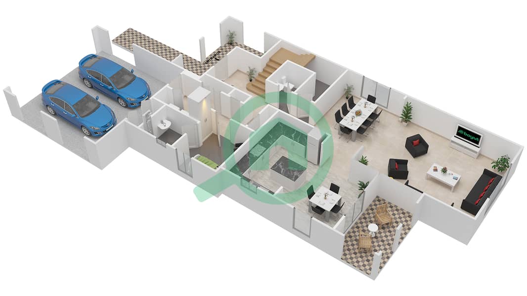 Casa - 4 Bedroom Villa Type 5 Floor plan interactive3D