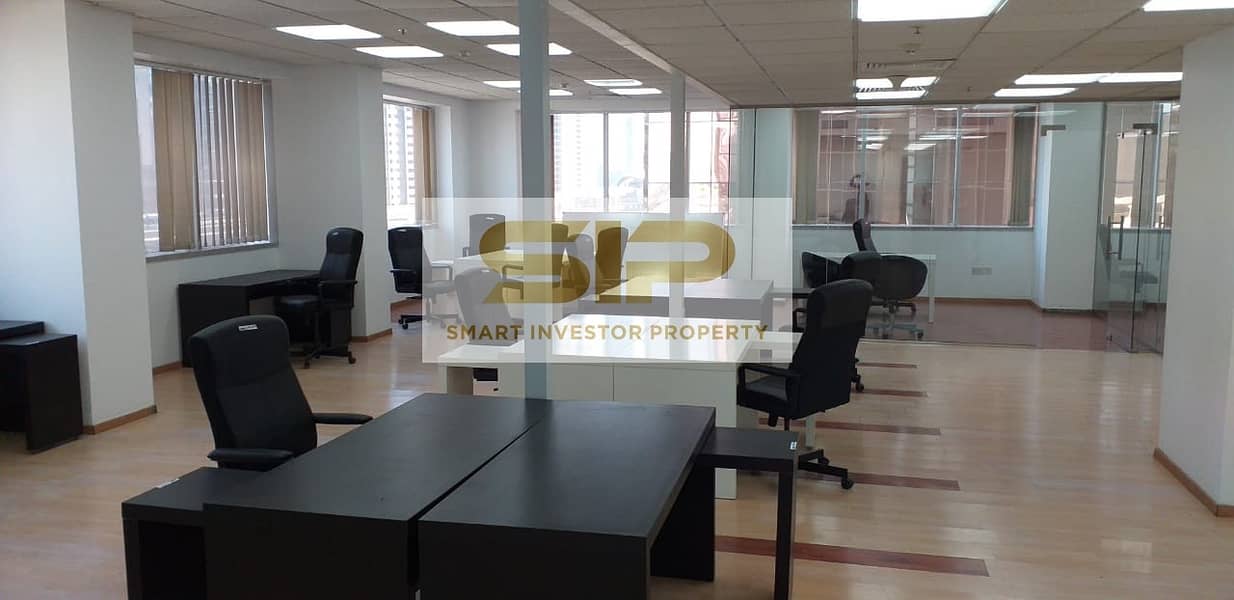 Furnished Office with Glass Partition on Sheikh Zayed Road
