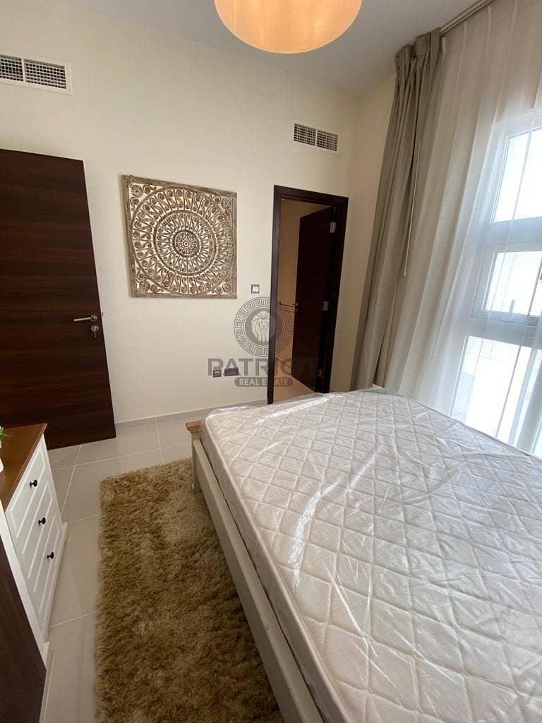 12 DSF Offer !Corner 3 Bed Rooms Plus Maid Fully Furnished
